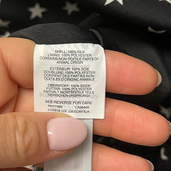 JCrew Silk Tunis Dress with Star Pattern - Picture 5 of 5